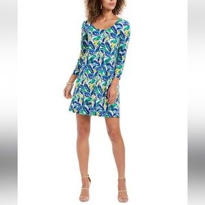 PAPPAGALLO The Erin Leaf Print Sheath Dress S